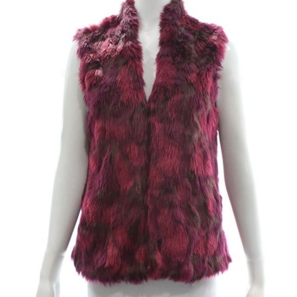 CYNTHIA STEFFE BERRY TONE FAUX FUR VEST SIZE M - Picture 1 of 5